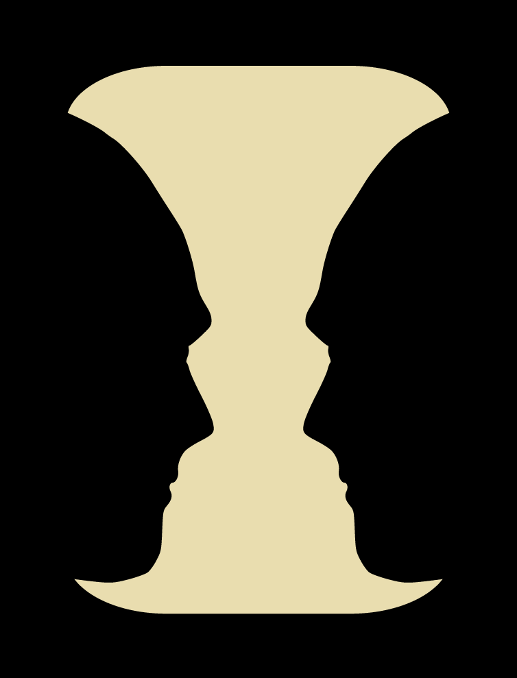 Rubinova váza (Figura a pozadí v Gestalt psychologii)